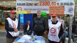 Ayvalık’ta asgari ücretin 2 bin 300 lira olması için imza kampanyası