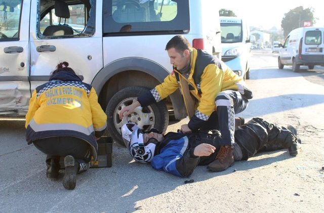 Ayvalık’ta trafik kazası; 1 yaralı