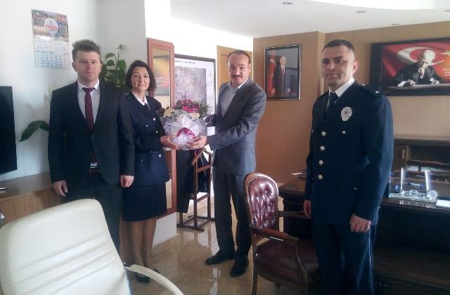 Kaymakam ve Belediye Başkanına polis ziyareti