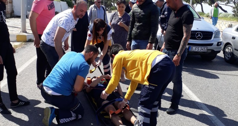 Ayvalık’ta trafik kazası; 1 yaralı