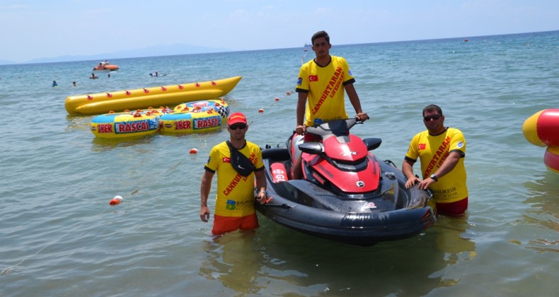 Sarımsaklı Plajlarında vatandaşların can güvenliği itfaiyeye emanet