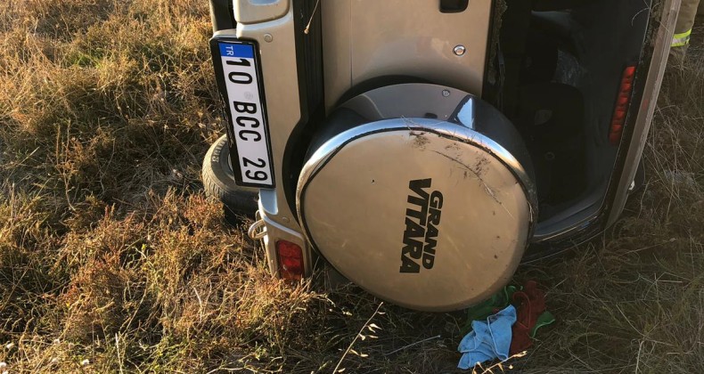 Ayvalık’ta tek taraflı trafik kazası; 1 yaralı
