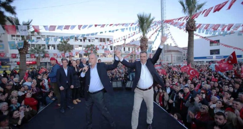 Ayvalık’ta Rahmi Gençer’e ‘İnce’ destek