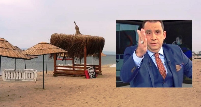 Ünlü sunucu Erkan Tan’ın şemsiyesine Ayvalık Belediyesi gölgesi (!)