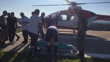 Ayvalık’ta ambulans helikopter acil vakayı başkente yetiştirdi