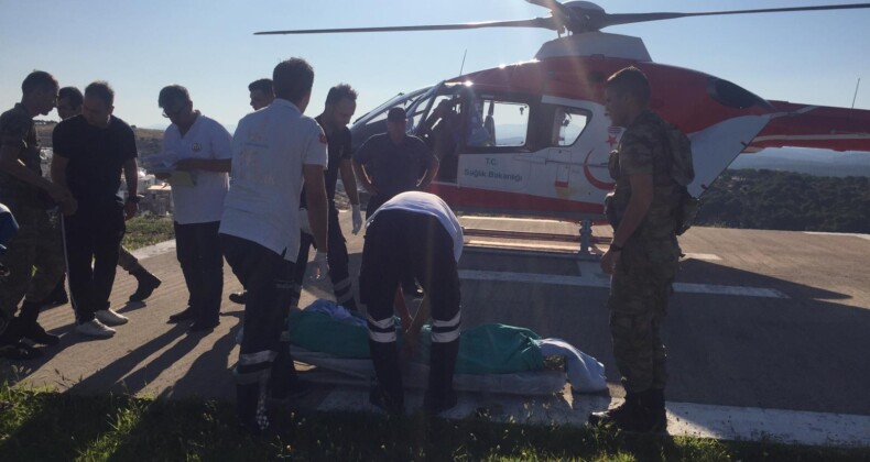Ayvalık’ta ambulans helikopter acil vakayı başkente yetiştirdi