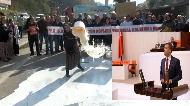 CHP’li Ahmet Akın süt üreticisinin sesi oldu