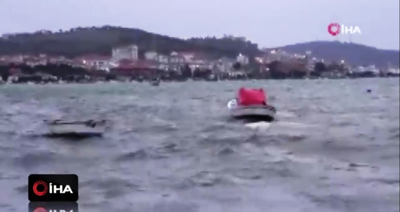 Ayvalık’ta şiddetli lodos etkili oluyor