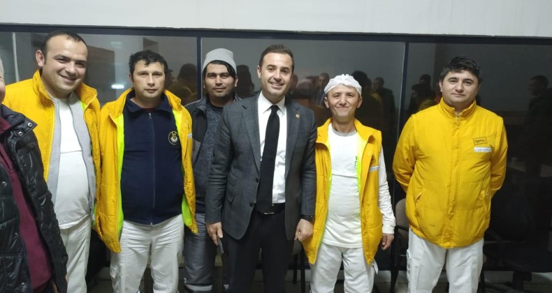 CHP’Lİ AHMET AKIN YÖRSAN İŞÇİLERİNİ ZİYARET ETTİ