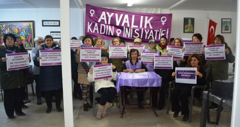 Ayvalık Kadın İnisiyatifi, “Çocuklara yönelik cinsel istismarın affı olmaz!”