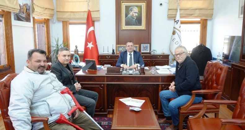 Körfezde Olay Gazetesi’nden Başkan Ergin’e nezaket ziyareti