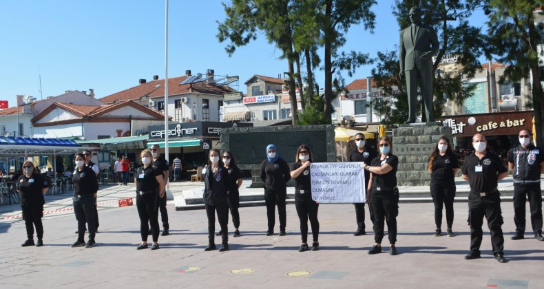 Ayvalık’ta MEB’de çalışan TYP’li güvenlik görevlilerinin “sürekli iş” çığlığı