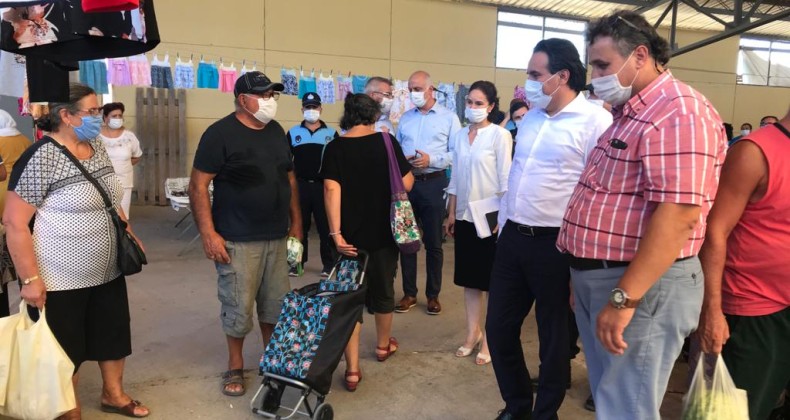 Ayvalık’ta Kovit 19 ‘a karşı denetimler sürüyor