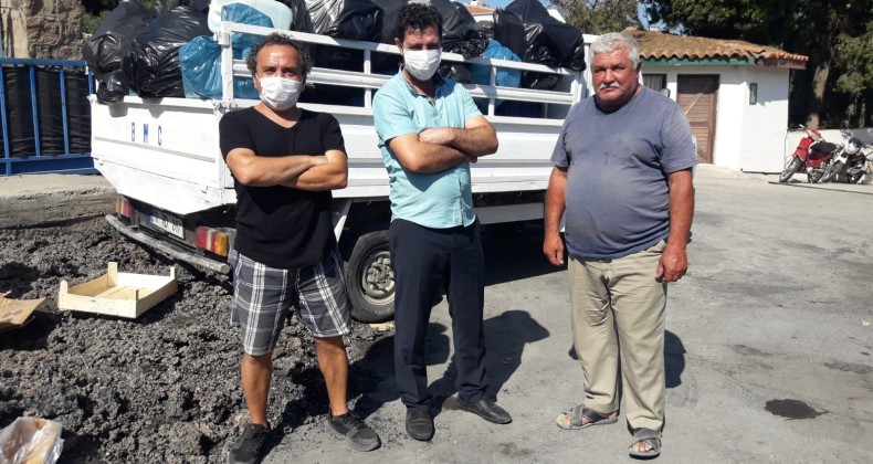 Ayvalık’ta pandemiye rağmen “sıfır atık” için mücadeleyi sürdüryorlar
