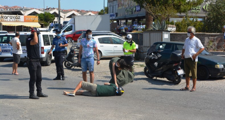 Ayvalık’ta trafik kazası; 1 yaralı