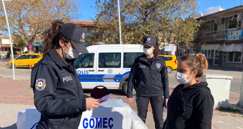 Gömeç Polisi’nden kadınlara “KADES” brifingi