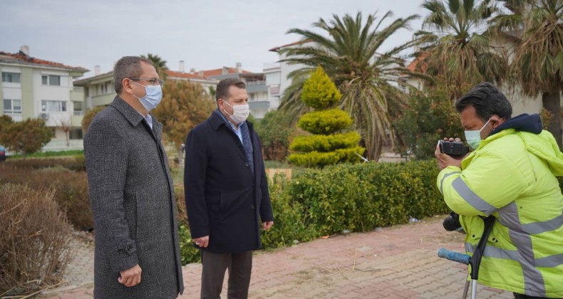 BŞB Yılmaz hortumdan etkilenen Ayvalık’ta incelemelerde bulundu