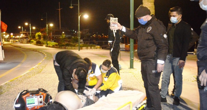 Polis ve sağlıkçılardan kalp krizi geçiren sürücüye insanüstü müdahale