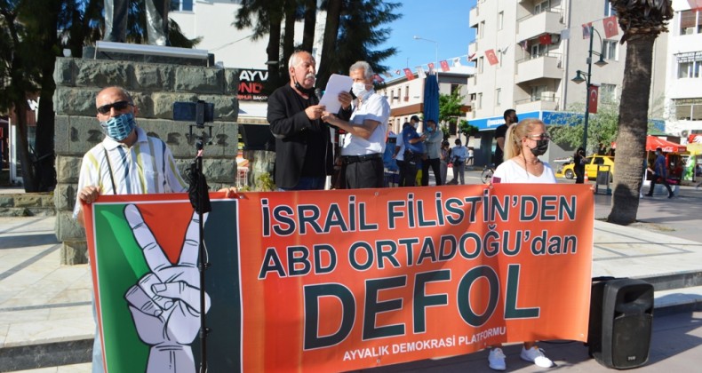 Ayvalık’ta Demokrasi Platformu İsrail’e sert tepki gösterdi