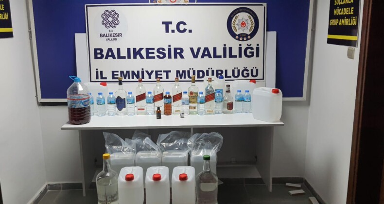 Ayvalık’ta polisten sahte içki operasyonu