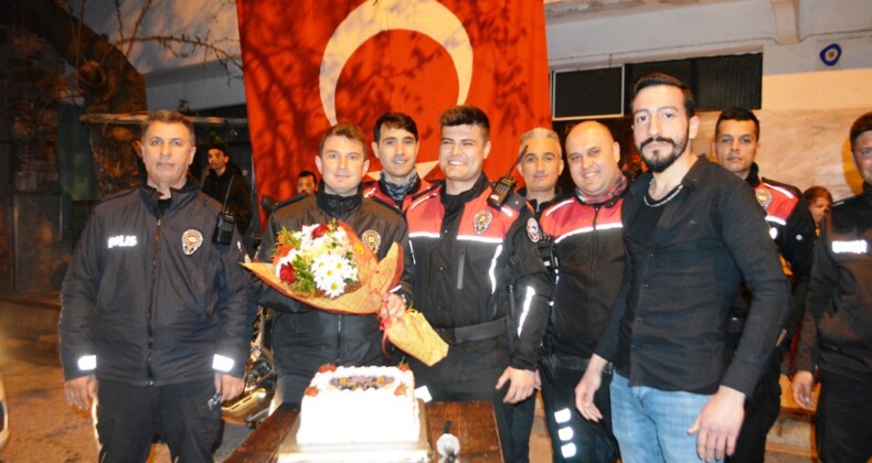 Silahlı çatışma ihbarından polise sürpriz kutlama çıktı
