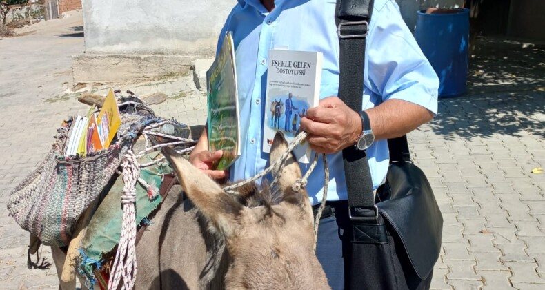 Hayırsever gurbetçiden eşek yüküyle kitap