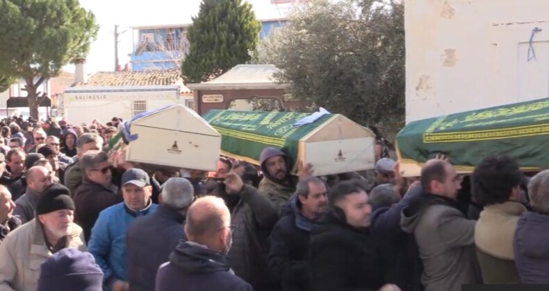 Hatay’dan gelen cenazeler Ayvalık’ta toprağa verildi