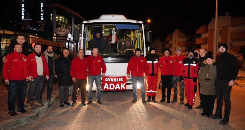 -AYVALIK ADAK DEPREM BÖLGESİNE KOŞTU