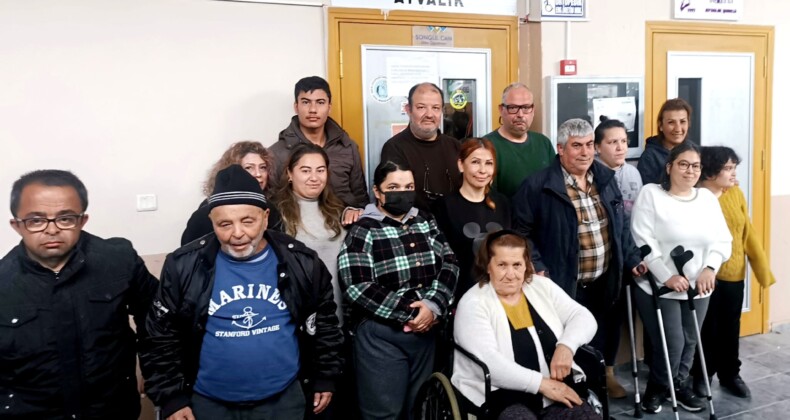 Engelli aday adayından kader arkadaşlarına nazik ziyaret