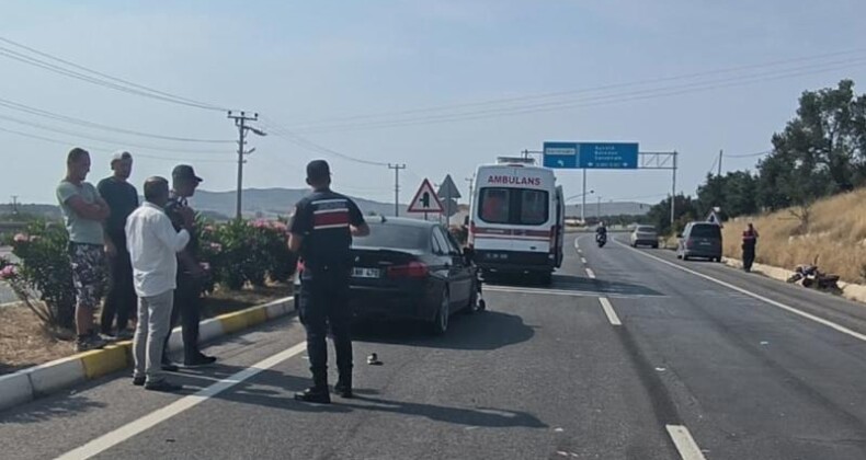 Ayvalık’ta elektrikli bisiklet ile otomobil çarpıştı;1 ölü 1 yaralı