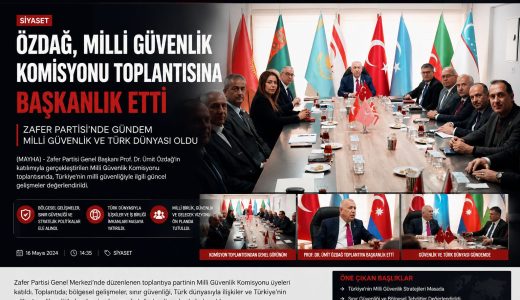 ÖZDAĞ, MİLLİ GÜVENLİK KOMİSYONU TOPLANTISINA BAŞKANLIK ETTİ