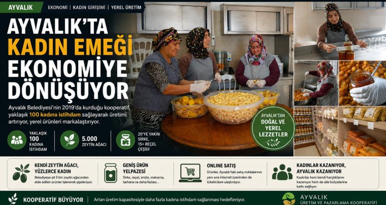AYVALIK’TA KADIN EMEĞİ EKONOMİYE DÖNÜŞÜYOR