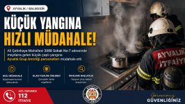 AYVALIK’TA OCAKTA UNUTULAN YEMEK PANİĞE NEDEN OLDU