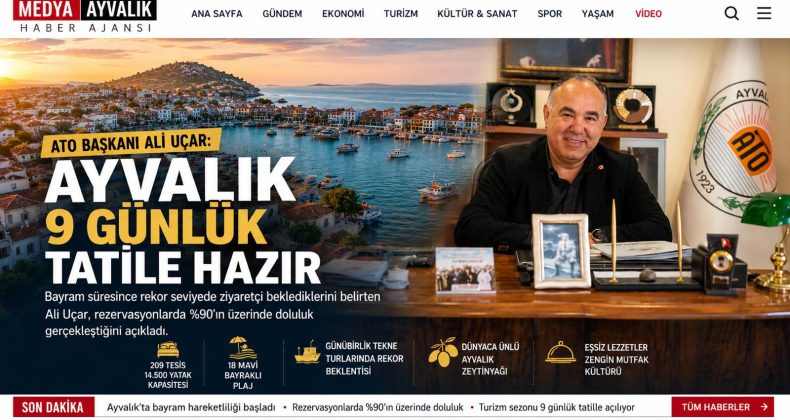 ATO BAŞKANI UÇAR, “AYVALIK 9 GÜNLÜK TATİLE HAZIR”