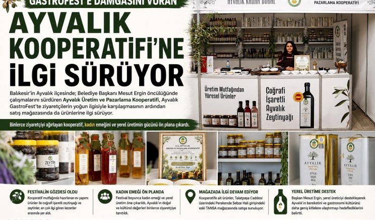 GASTROFEST’E DAMGASINI VURAN AYVALIK KOOPERATİFİ’NE İLGİ SÜRÜYOR