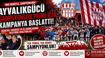 AYVALIKGÜCÜ ŞAMPİYONLUK PRİMİ İÇİN KAMPANYA BAŞLATTI