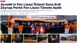 AYVALIK’IN FEN LİSESİ ÖZLEMİ SONA ERDİ