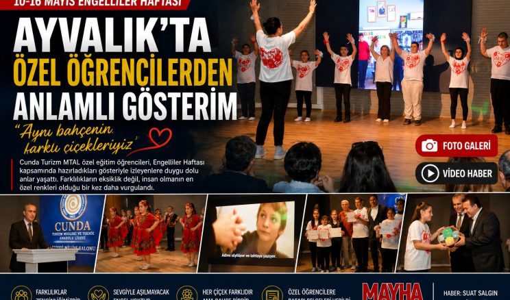 AYVALIK’TA CUNDA MTAL’Lİ ÖZEL ÖĞRENCİLERDEN ANLAMLI GÖSTERİM