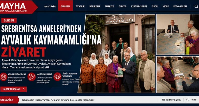 SREBRENİTSA ANNELERİ’NDEN AYVALIK KAYMAKAMLIĞI’NA ZİYARET