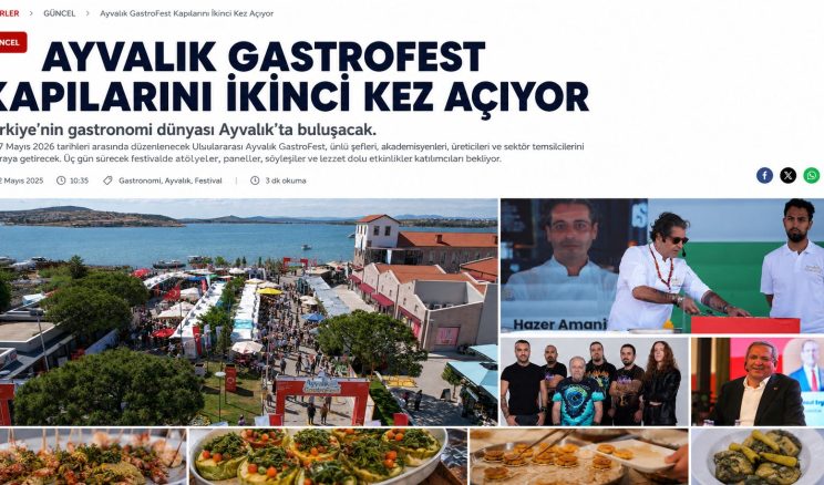 AYVALIK GASTROFEST KAPILARINI İKİNCİ KEZ AÇIYOR