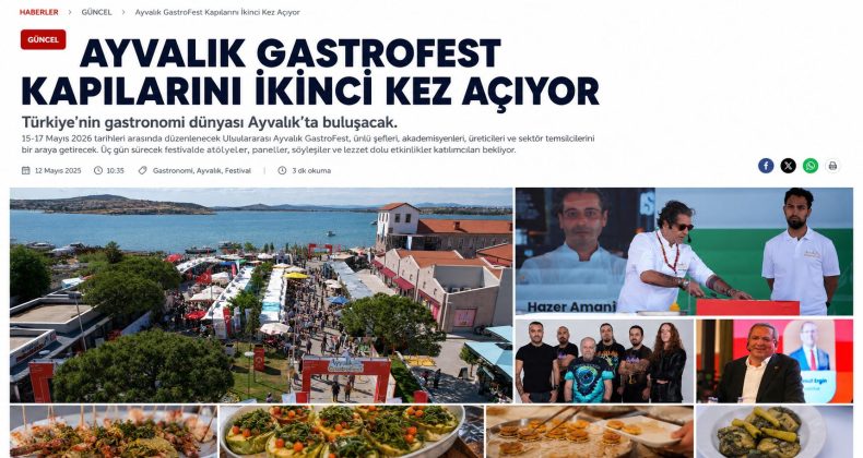AYVALIK GASTROFEST KAPILARINI İKİNCİ KEZ AÇIYOR