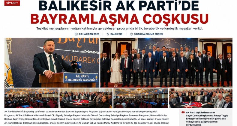 BALIKESİR AK PARTİ’DE BAYRAMLAŞMA