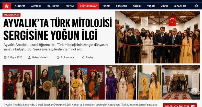 AYVALIK’TA TÜRK MİTOLOJİSİ SERGİSİNE YOĞUN İLGİ