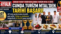 BAKAN YUSUF TEKİN’DEN ÖDÜL, AYVALIK’TA DAVUL ZURNALI KARŞILAMA