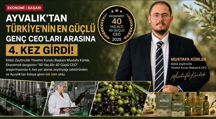 AYVALIK’TAN TÜRKİYE’NİN EN GÜÇLÜ GENÇ CEO’LARI ARASINA 4. KEZ GİRDİ