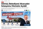 GÖMEÇ BELEDİYESİ AKARYAKIT İSTASYONU HİZMETE AÇILDI