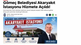GÖMEÇ BELEDİYESİ AKARYAKIT İSTASYONU HİZMETE AÇILDI