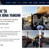 AYVALIK’TA METRUK BİNA YANGINI
